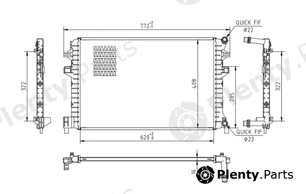 Hart 623812 — Radiator, engine cooling