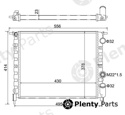 Hart 601448 — Radiator, engine cooling