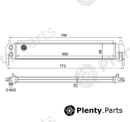 Hart 621260 — Low Temperature Cooler, charge air cooler