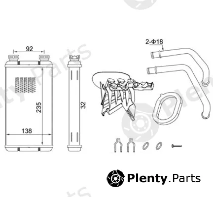 Hart 623329 — Heat Exchanger, interior heating
