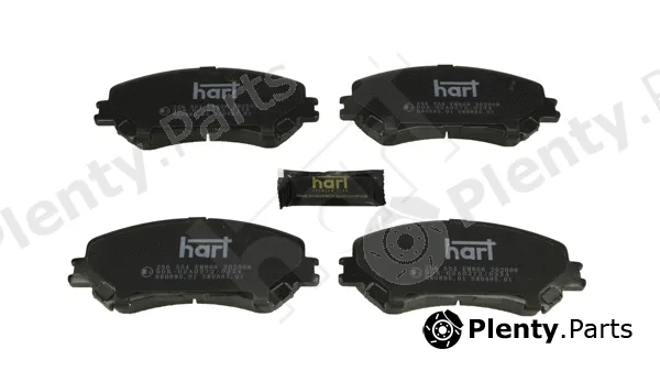 Hart 256554 — Brake Pad Set, disc brake PREMIUM LINE