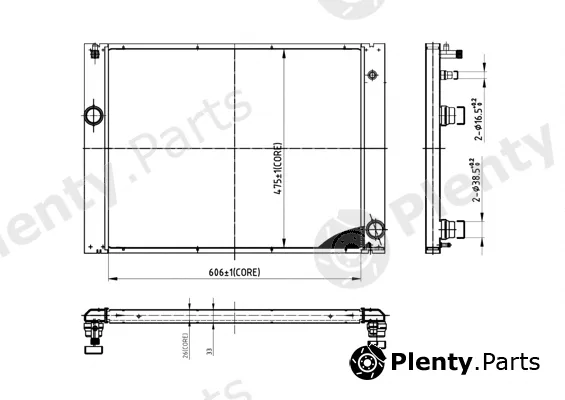Hart 612314 — Radiator, engine cooling