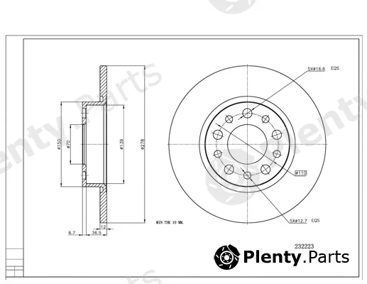 Hart 232223 — Brake Disc