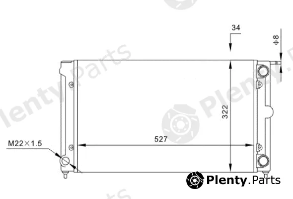 Hart 600022 — Radiator, engine cooling