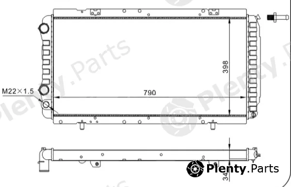 Hart 600919 — Radiator, engine cooling