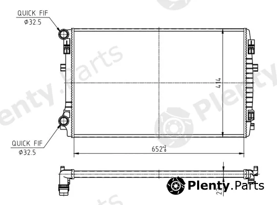 Hart 618611 — Radiator, engine cooling