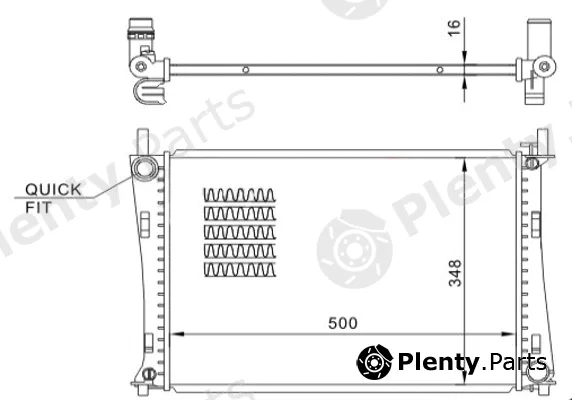 Hart 612328 — Radiator, engine cooling