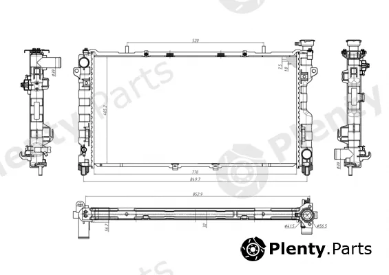 Hart 646023 — Radiator, engine cooling