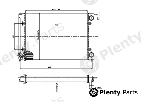 Hart 600146 — Radiator, engine cooling