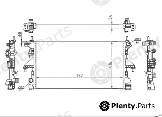 Hart 642966 — Radiator, engine cooling