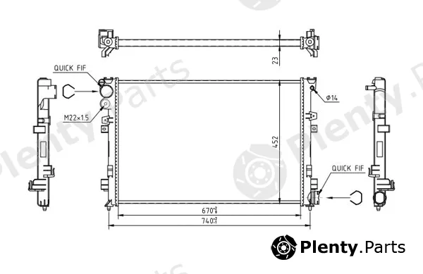 Hart 605935 — Radiator, engine cooling