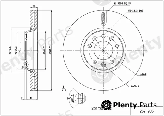 Hart 257985 — Brake Disc PREMIUM LINE