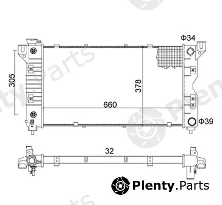 Hart 606408 — Radiator, engine cooling