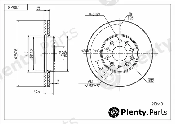 Hart 218648 — Brake Disc