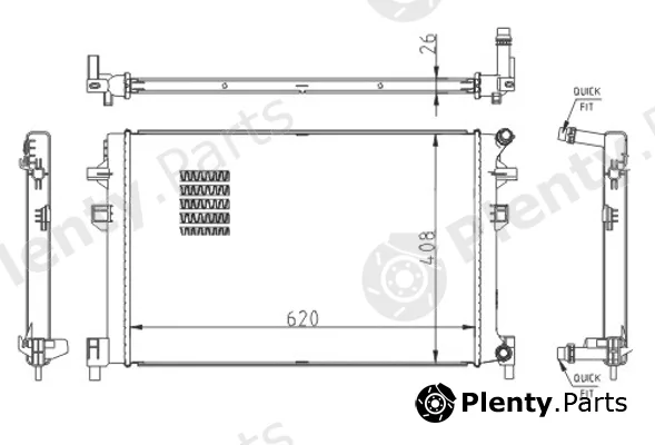 Hart 623790 — Radiator, engine cooling