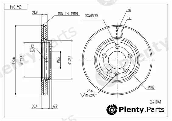 Hart 241041 — Brake Disc PREMIUM LINE