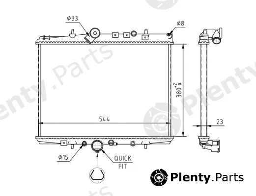 Hart 610248 — Radiator, engine cooling
