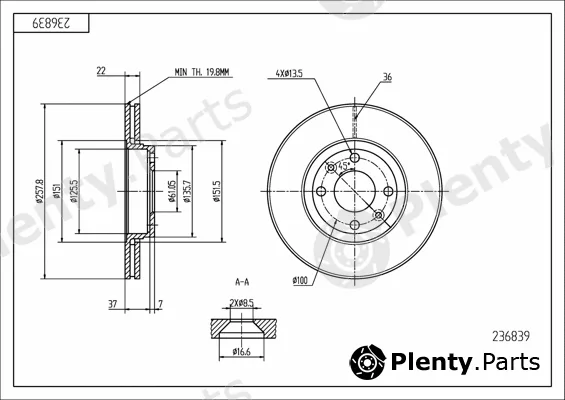 Hart 236839 — Brake Disc