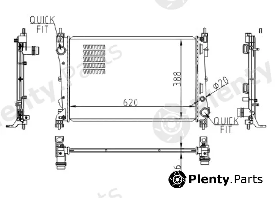 Hart 620607 — Radiator, engine cooling