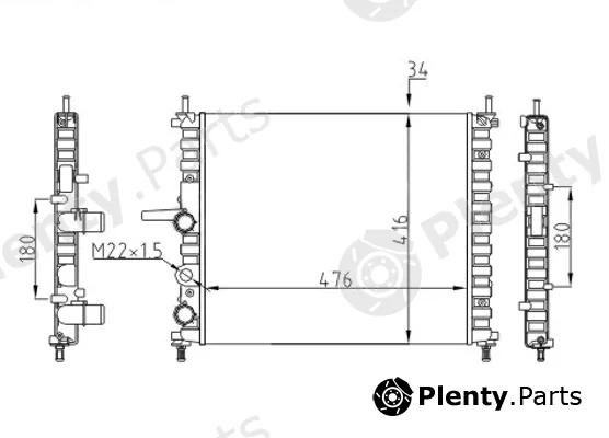 Hart 600759 — Radiator, engine cooling