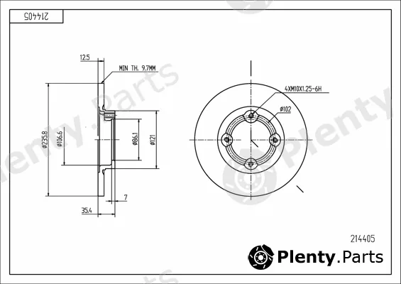 Hart 214405 — Brake Disc