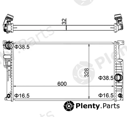 Hart 623439 — Radiator, engine cooling