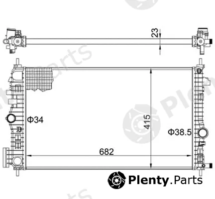 Hart 620207 — Radiator, engine cooling
