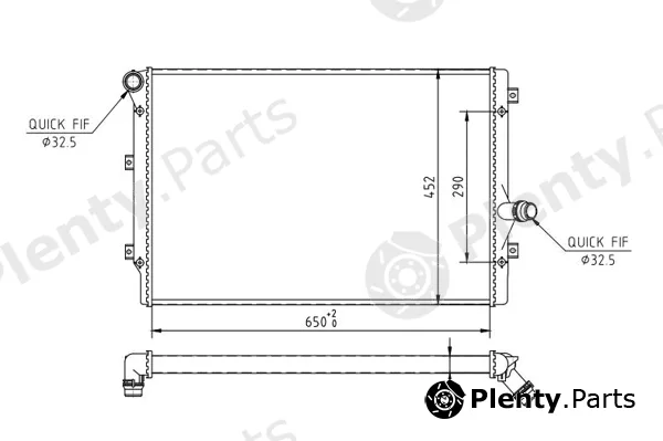 Hart 606522 — Radiator, engine cooling