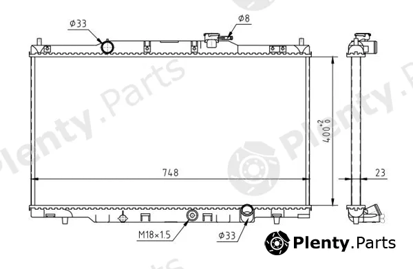 Hart 603945 — Radiator, engine cooling
