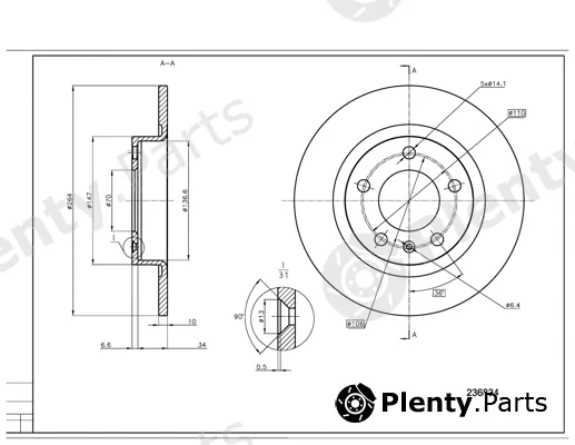 Hart 236834 — Brake Disc