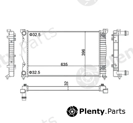 Hart 623356 — Radiator, engine cooling