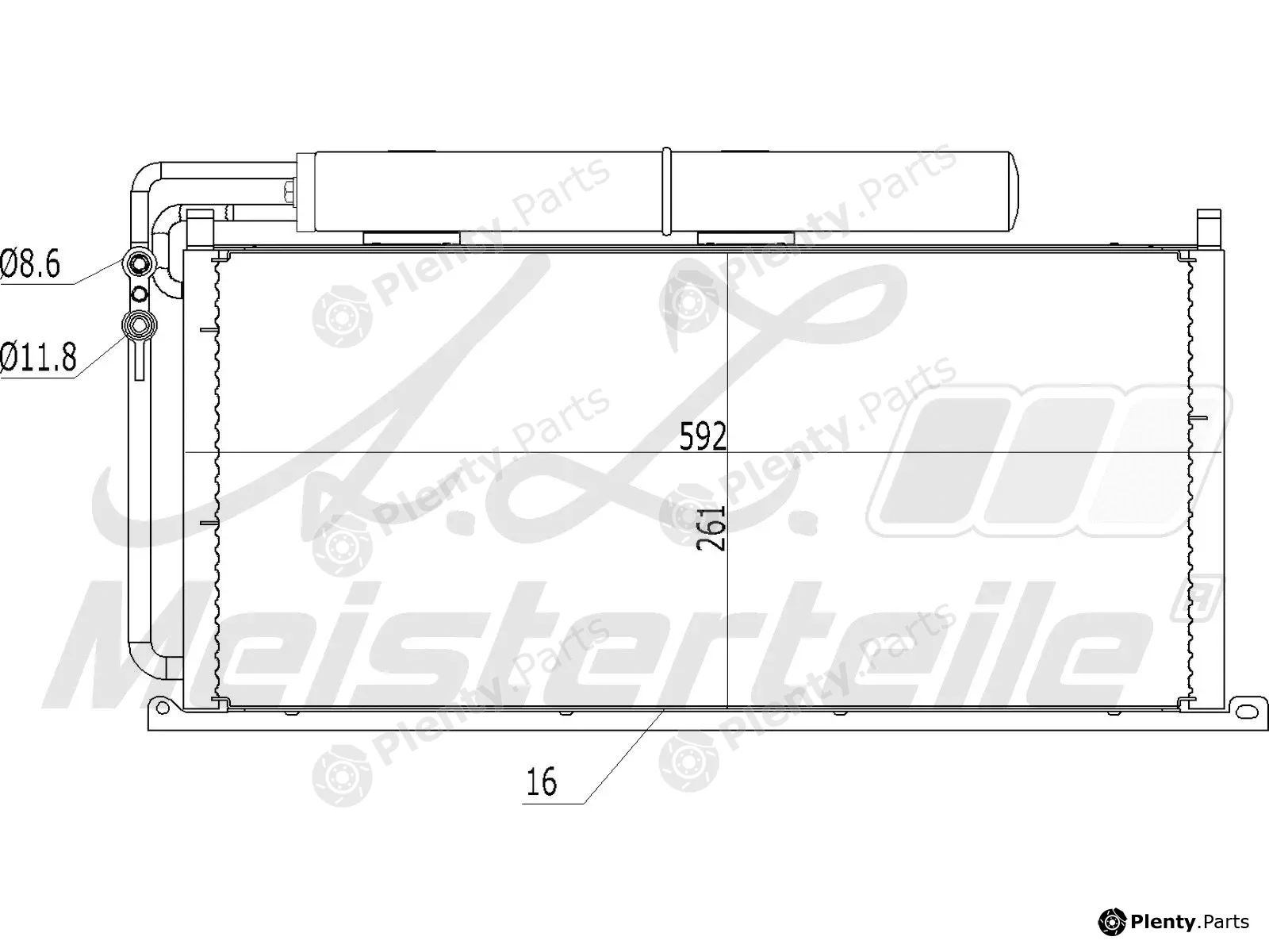 A.Z. Meisterteile AZMT-45-030-1422 — Condenser, air conditioning