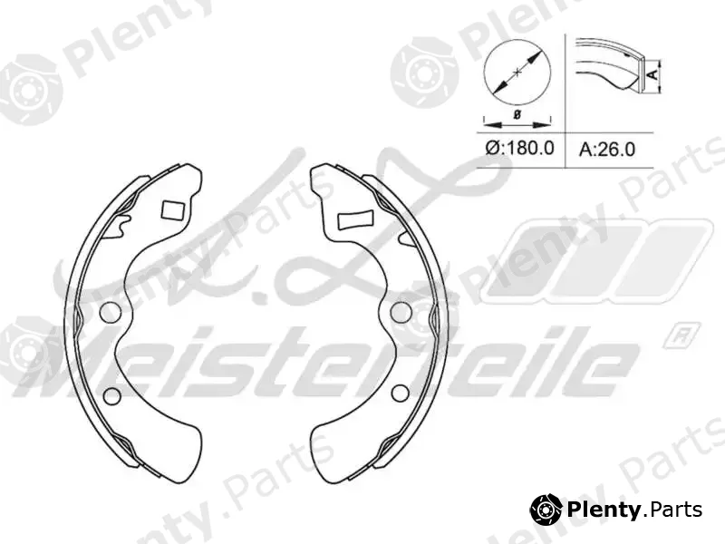 A.Z. Meisterteile AZMT-44-026-1379 — Brake Shoe Set
