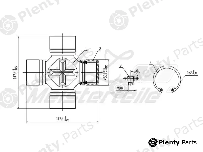 A.Z. Meisterteile AZMT-42-041-1001 — Joint, propshaft