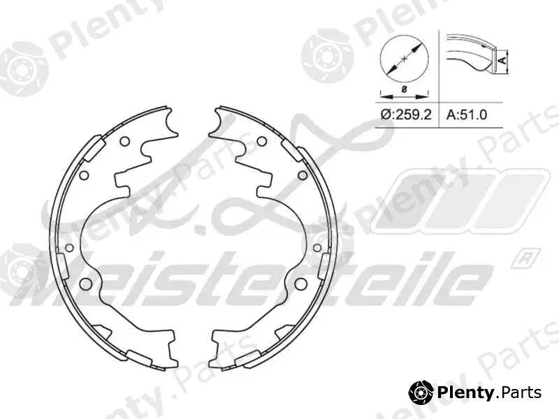 A.Z. Meisterteile AZMT-44-026-1350 — Brake Shoe Set