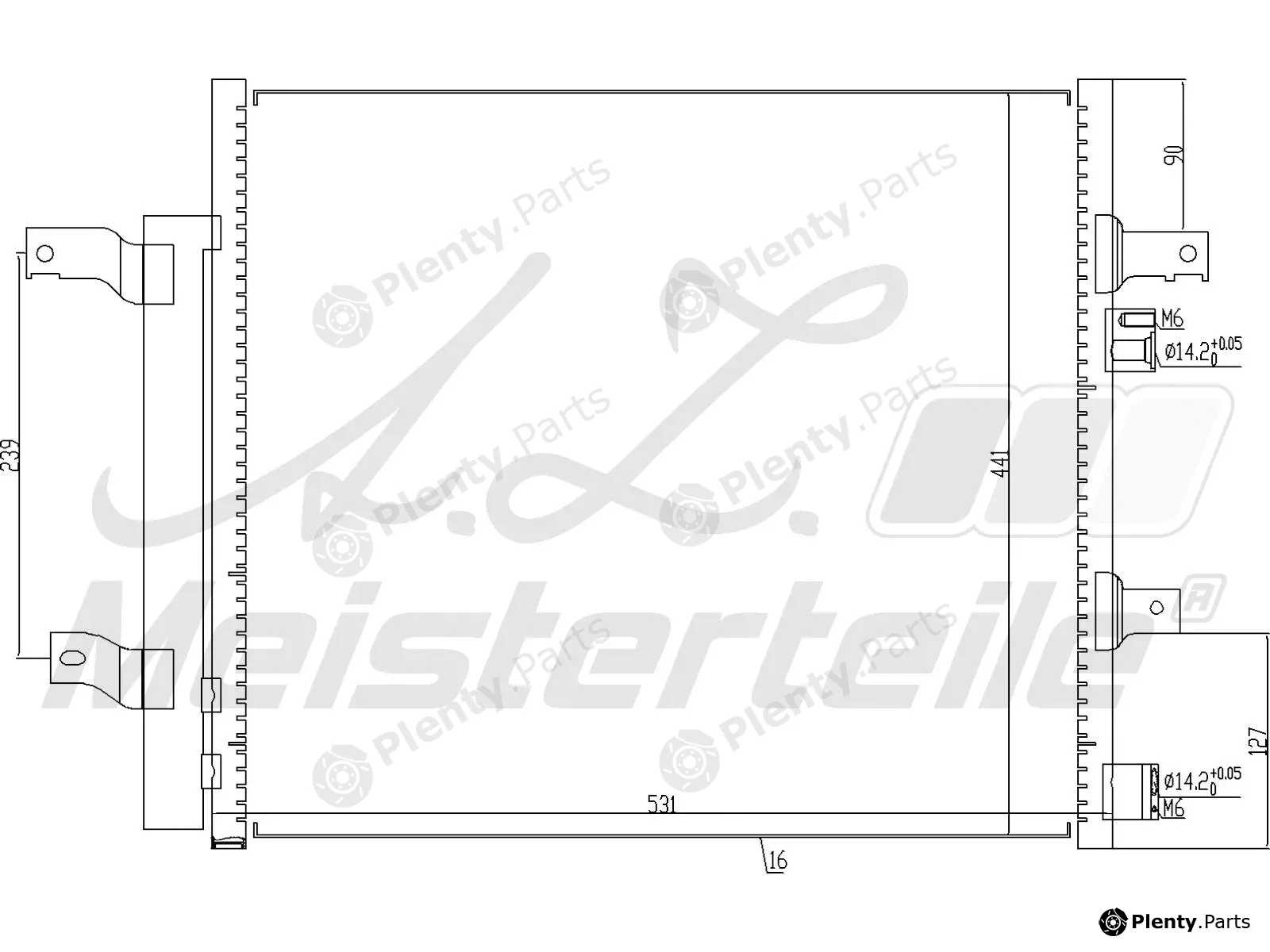 A.Z. Meisterteile AZMT-45-030-1553 — Condenser, air conditioning