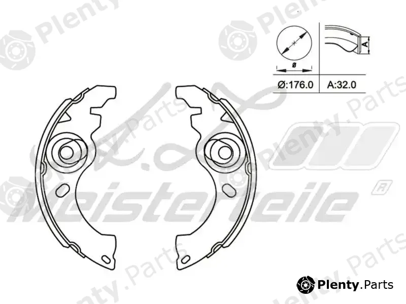 A.Z. Meisterteile AZMT-44-026-1417 — Brake Shoe Set