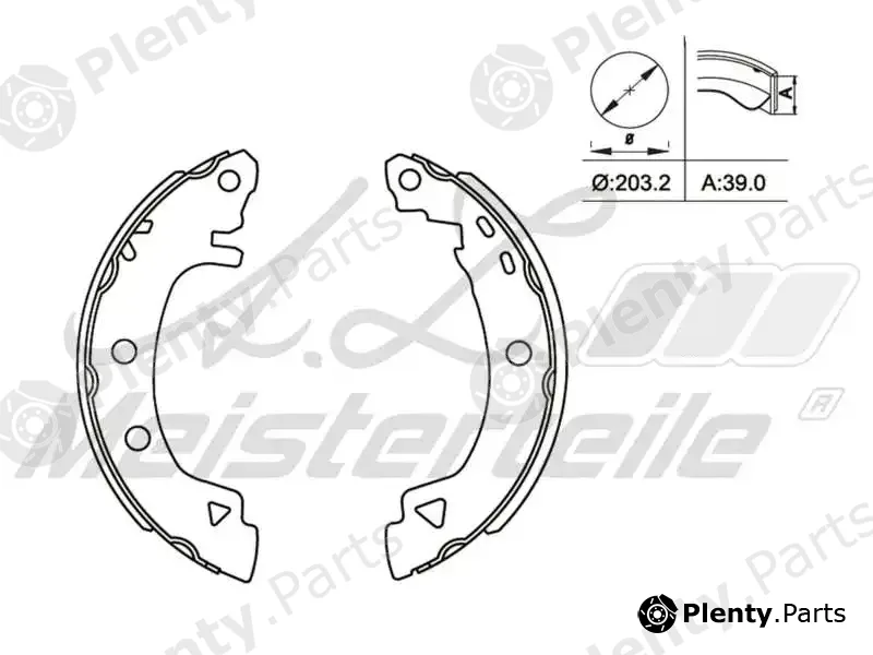 A.Z. Meisterteile AZMT-44-026-1110 — Brake Shoe Set