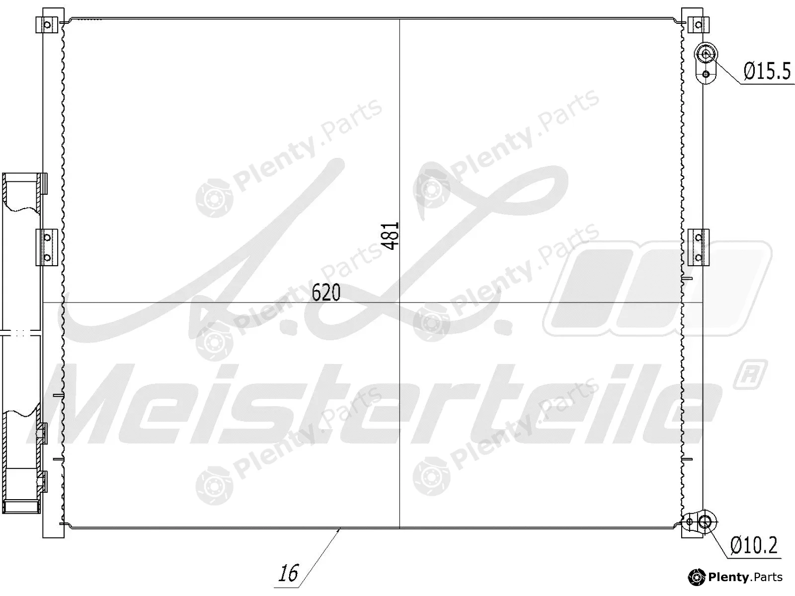 A.Z. Meisterteile AZMT-45-030-1489 — Condenser, air conditioning