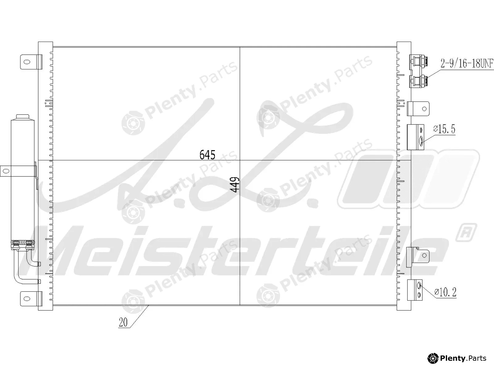 A.Z. Meisterteile AZMT-45-030-1241 — Condenser, air conditioning