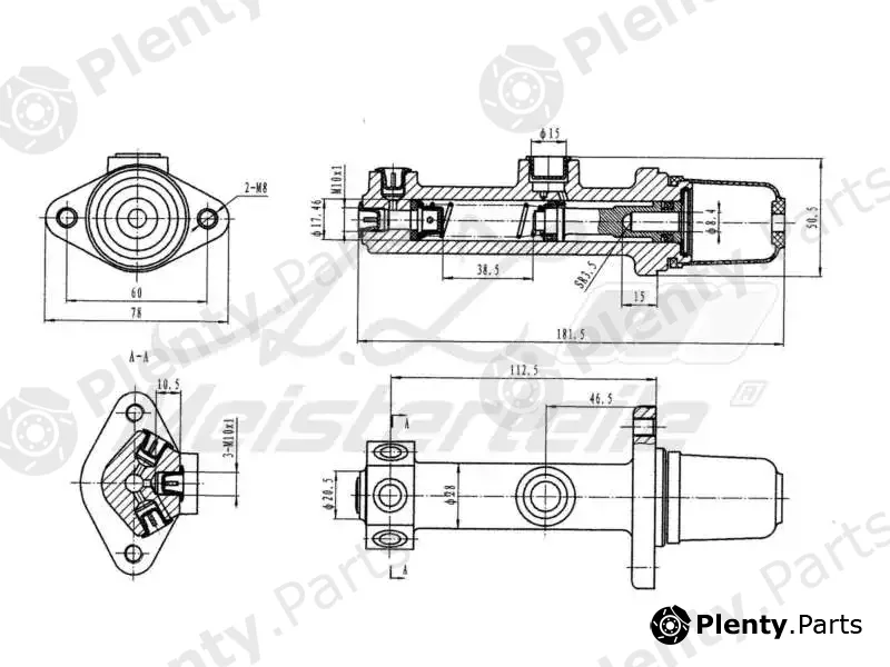 A.Z. Meisterteile AZMT-44-110-1037 — Brake Master Cylinder