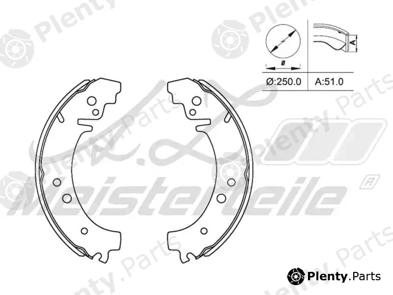 A.Z. Meisterteile AZMT-44-026-1285 — Brake Shoe Set