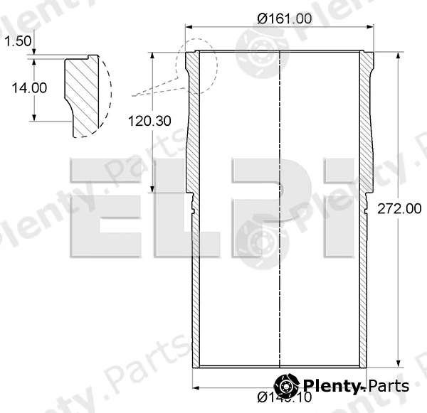 Elpi LP1804536 — Cylinder Sleeve