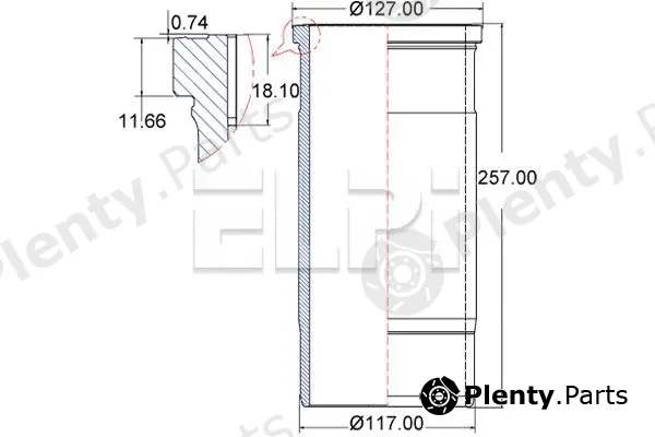 Elpi LP1803405 — Cylinder Sleeve