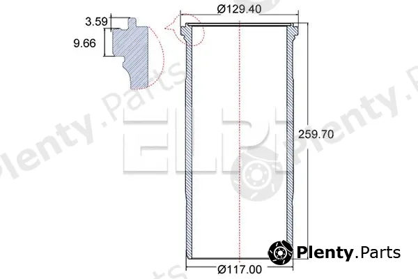Elpi LP1803407 — Cylinder Sleeve