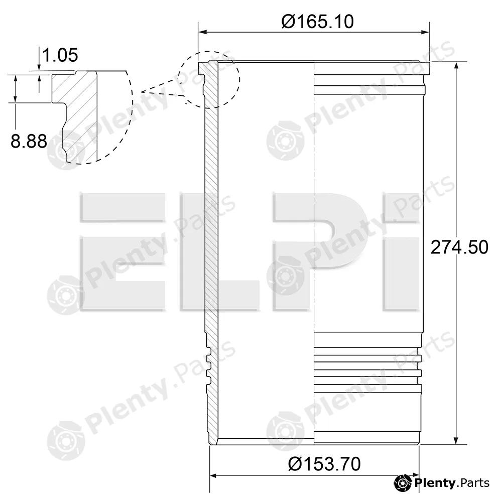 Elpi LP1804337 — Cylinder Sleeve
