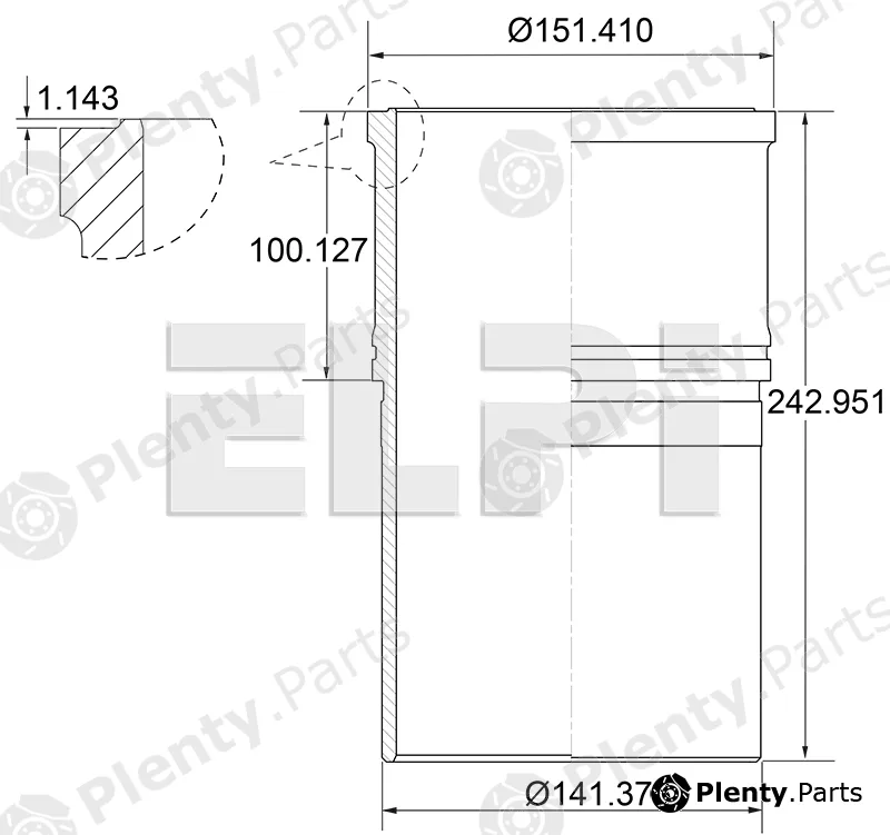 Elpi LP1804330 — Cylinder Sleeve