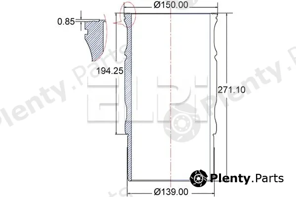 Elpi LP1803337 — Cylinder Sleeve
