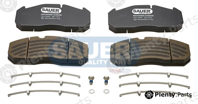 Sauer S0572903000 — Brake Pad Set, disc brake SAUER QUALITY PARTS® is a brand of SAF-HOLLAND Group