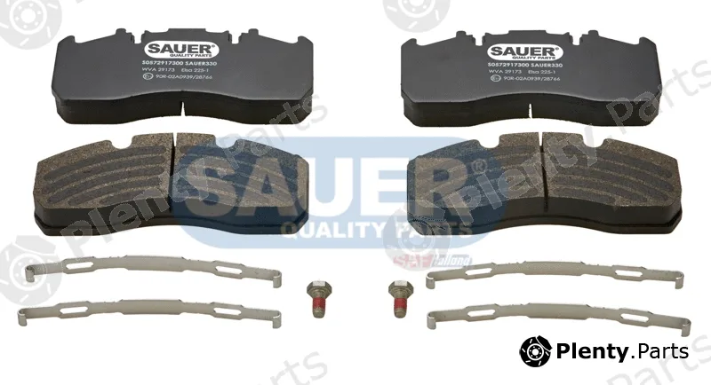 Sauer S0572917300 — Brake Pad Set, disc brake SAUER QUALITY PARTS® is a brand of SAF-HOLLAND Group